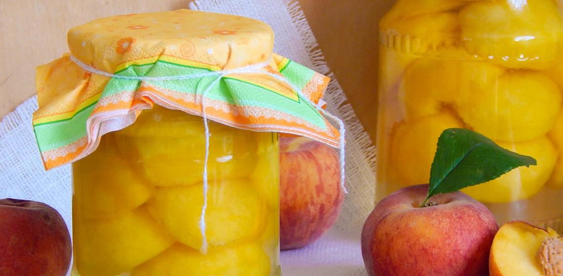 Peaches in syrup for the winter without sterilization